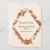 Modern Herfst Sinaasappel BOHO Bedankkaart Kaart (Voorkant)