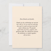 Modern Herfst Sinaasappel BOHO Bedankkaart Kaart (Achterkant)