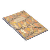Modern herfst verlaat patroonpatroon gepersonalise notitieboek (Rechterzijde)