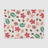 Modern herfstbladeren en eikelpatroon tissuepapier (Voorkant)