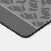 Modern Herhaal Patroon Grijs Bureaumat (Hoek)