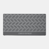 Modern Herhaal Patroon Grijs Bureaumat (Voorkant)