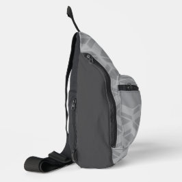 Modern Herhaal Patroon Grijs Sling Bag