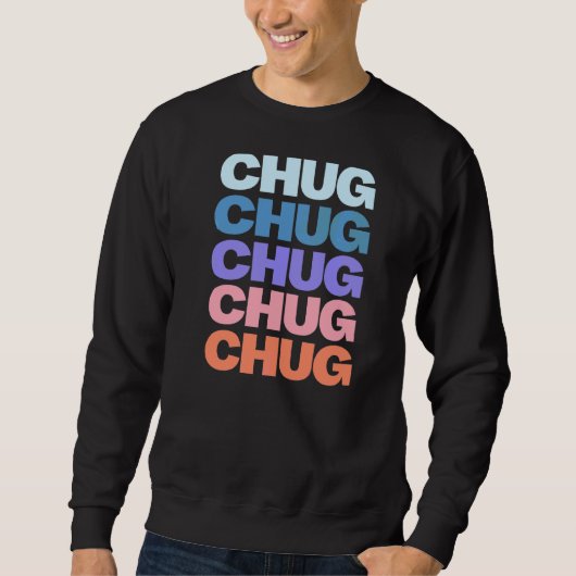 Modern herhaald tekst ontwerp chug trui (Voorkant)