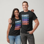 Modern Herhaalde Tekst Corey T-shirt (Unisex)