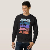 Modern Herhaalde Tekst Jaimie Trui (Voorkant volledig)