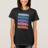 Modern Herhaalde Tekst Marshall T-shirt (Voorkant)