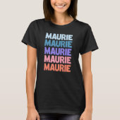 Modern Herhaalde Tekst Maurie T-shirt (Voorkant)