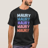 Modern Herhaalde Tekst Maury T-shirt (Voorkant)