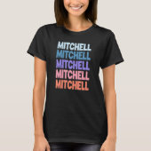 Modern Herhaalde Tekst Mitchell T-shirt (Voorkant)