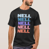 Modern Herhaalde Tekst Nell T-shirt (Voorkant)