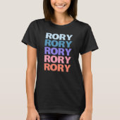 Modern Herhaalde Tekst Rory T-shirt (Voorkant)