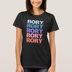 Modern Herhaalde Tekst Rory T-shirt
