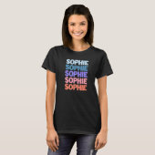 Modern Herhaalde Tekst Sophie T-shirt (Voorkant volledig)