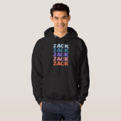 Modern Herhaalde Tekst Zack Hoodie (Voorkant volledig)