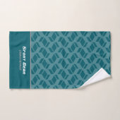 Modern Herhalingspatroon Donker Teal Bad Handdoek (Handdoek)