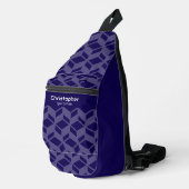 Modern Herhalingspatroon Donkerblauw Sling Bag (Rechterhoek)