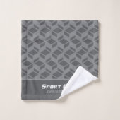 Modern herhalingspatroon grijs bad handdoek (Wasdoekje)