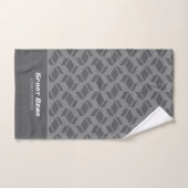 Modern herhalingspatroon grijs bad handdoek (Handdoek)