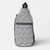 Modern Herhalingspatroon Grijs Sling Bag (Voorkant)