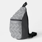Modern Herhalingspatroon Grijs Sling Bag (Rechterhoek)