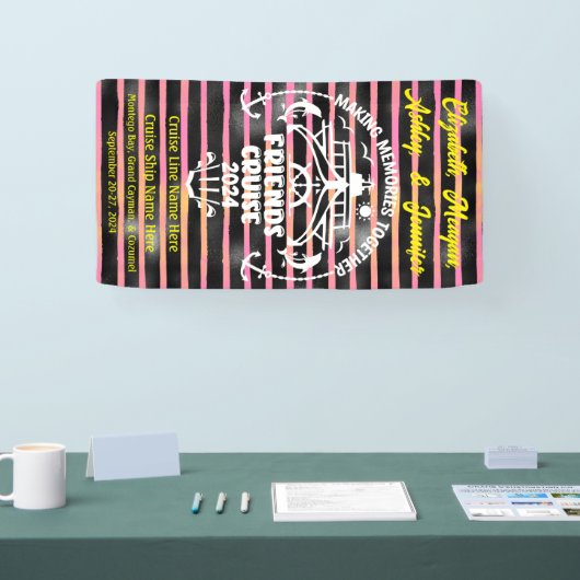 Modern Herinneringen maken Samen Vriend Cruise Spandoek (Beurs)