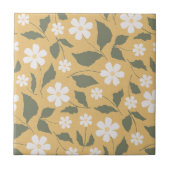 Modern Heritage Daisy Butterscotch & Green Bloemmo Tegeltje (Voorkant)