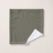 Modern Heritage Effen Houtskool Olijf Bad Handdoek (Wasdoekje)