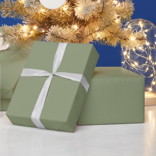 Modern Heritage Effen Mosgroen Cadeaupapier (Feestdagen)