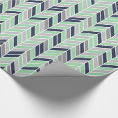 Modern Herringbone Chevron Geometric Pattern Cadeaupapier (Hoek)