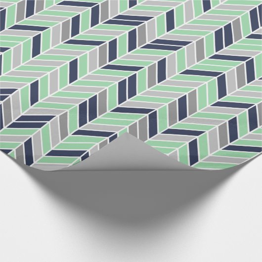 Modern Herringbone Chevron Geometric Pattern Cadeaupapier (Hoek)