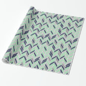 Modern Herringbone Chevron Geometric Pattern Cadeaupapier (Uitgerold)