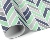 Modern Herringbone Chevron Geometric Pattern Cadeaupapier (Rol Hoek)