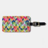 Modern Herringbone Pattern Bagagelabel (Voorkant horizontaal)