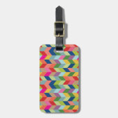 Modern Herringbone Pattern Bagagelabel (Voorkant verticaal)