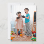 Modern hert leuk woordgrap trendy Scandinavische f Feestdagenkaart (Achterkant)