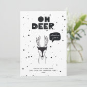 Modern hert leuk woordspeling trendy Scandinavisch Feestdagenkaart (Staand voorkant)