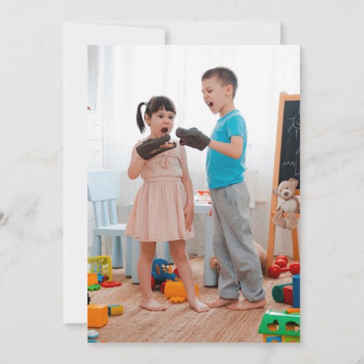 Modern hert leuk woordspeling trendy Scandinavisch Feestdagenkaart (Achterkant)