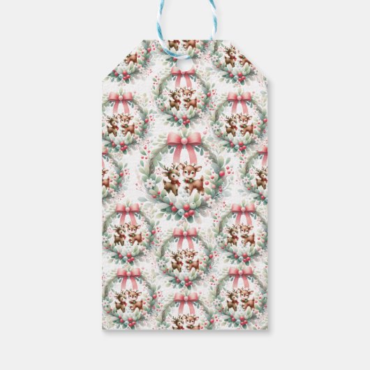 Modern Herten Kerst Baby shower Favor Gift Labels Cadeaulabel (Achterkant)