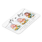 Modern Het is een Jongen Baby Pasgeboren 3 Fotocol Magneet (Linkerzijde)