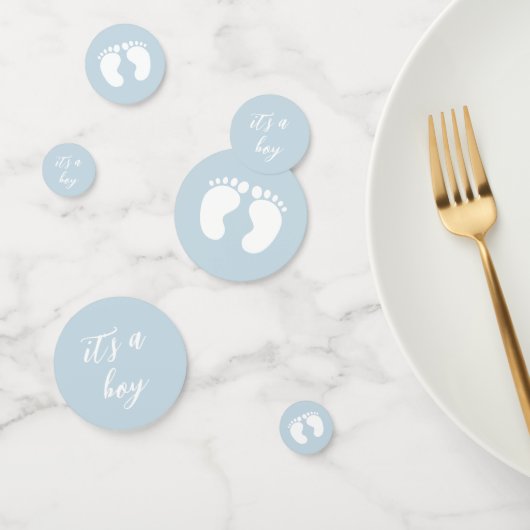Modern Het is een jongen baby shower blauw Confetti (Groep)