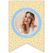 Modern Het is een Jongen Nieuwe Baby Jongen Pasgeb Vlaggetjes (Eerste vlag)