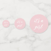 Modern Het is een meisje baby shower schattig stof Confetti (Achterkanten)