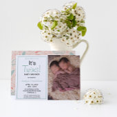 Modern Het Zijn Tweelingen!  Baby Shower Foto Uitn Kaart