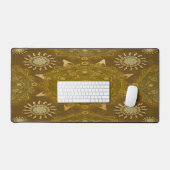 Modern hexa golden ursidae mandala art bureaumat (Keyboard & Muis)