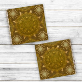 Modern hexa golden ursidae mandala art notitieboek