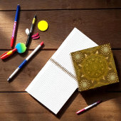 Modern hexa golden ursidae mandala art notitieboek