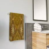 Modern hexa golden ursidae mandala art strandlaken