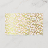 MODERN HEXAGON monogram spot goud geschetst patroo Visitekaartje (Achterkant)