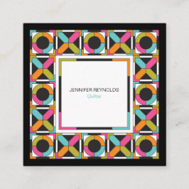 Modern Hexagon Quilt Pattern Vierkante Visitekaartje